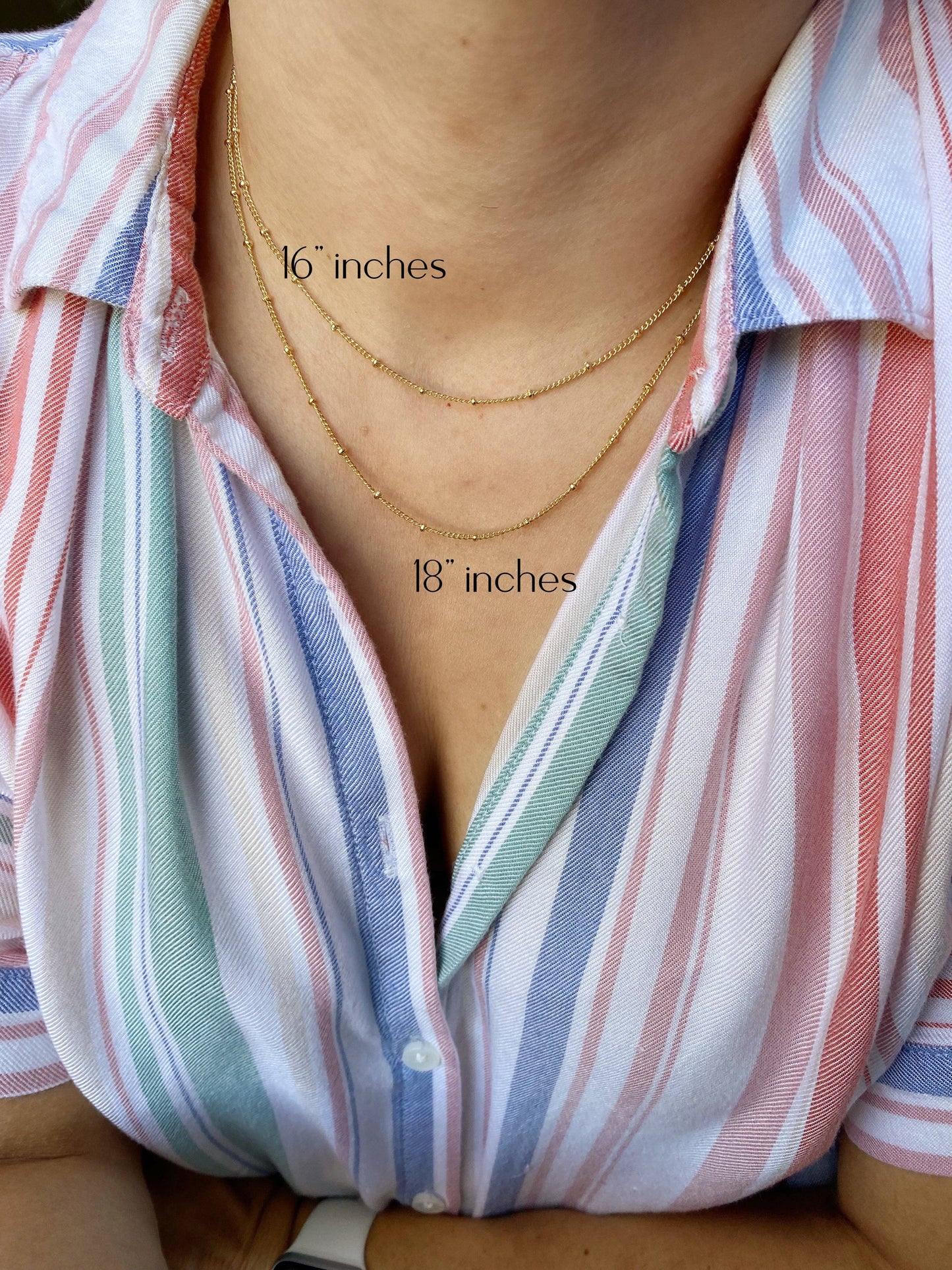 GoldFi - 18k Gold Filled 1mm Satellite Chain 18"