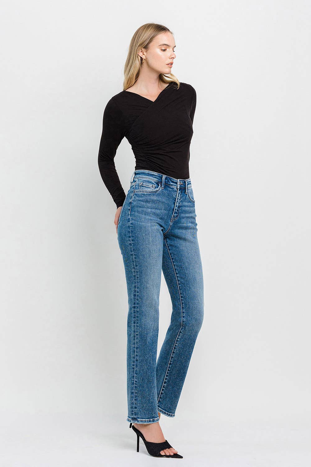 FLYING MONKEY - HIGH RISE STRAIGHT JEANS