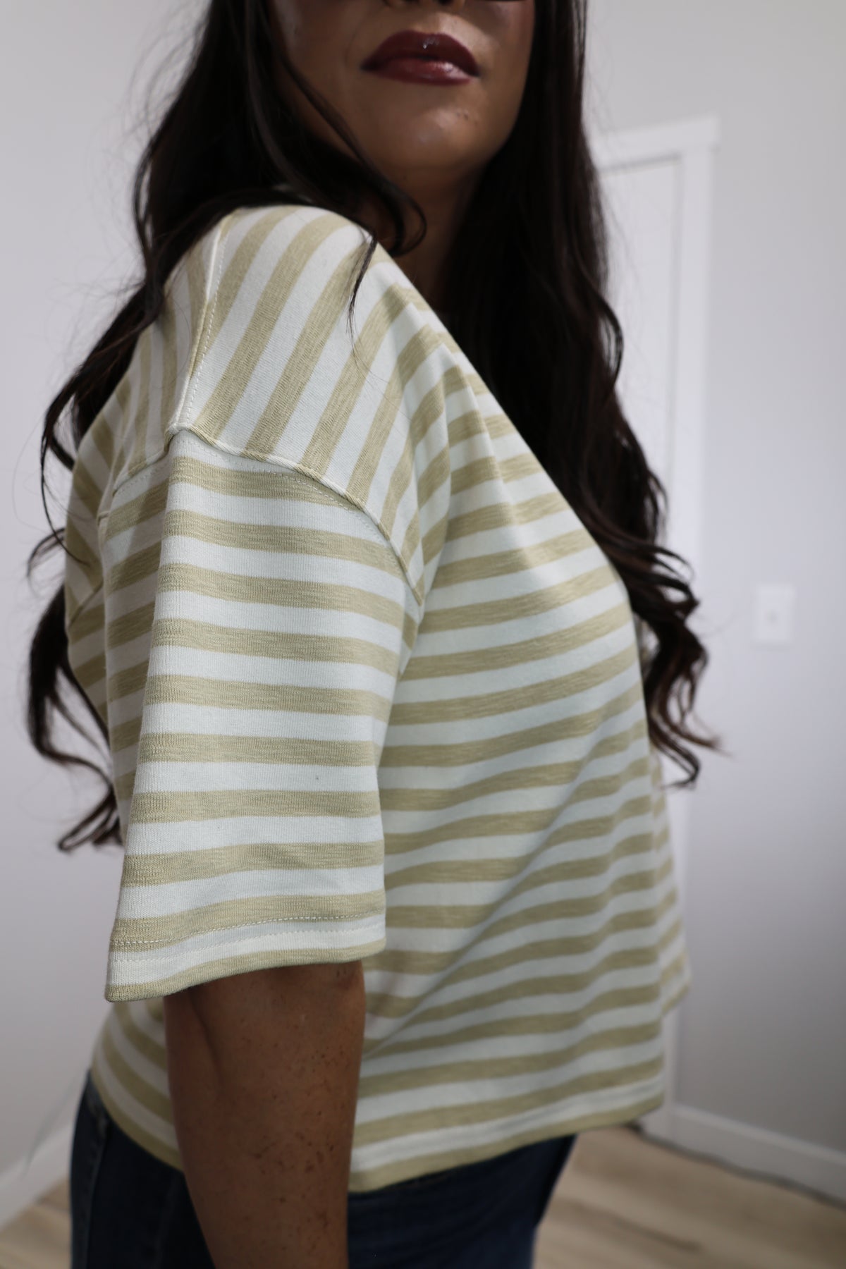 Must Be Luck stripe short sleeve t shirt