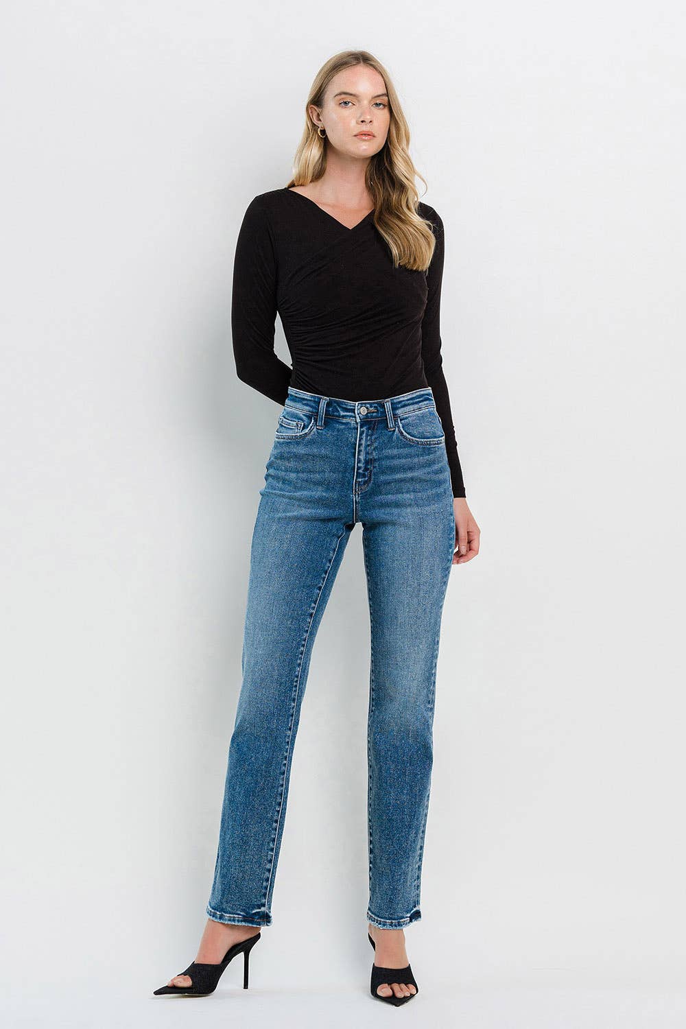 FLYING MONKEY - HIGH RISE STRAIGHT JEANS