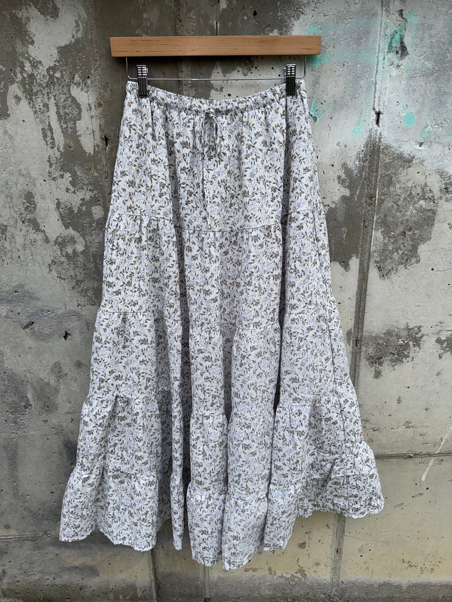 Wishlist - Multicolor Floral Maxi Skirt w/ Drawstring