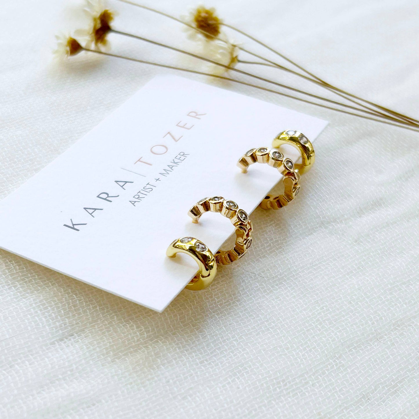 KARA | TOZER - Dainty Hoop Stacking Set