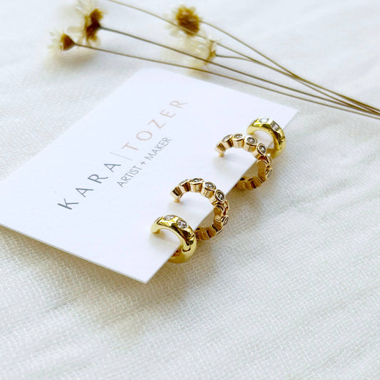 KARA | TOZER - Dainty Hoop Stacking Set