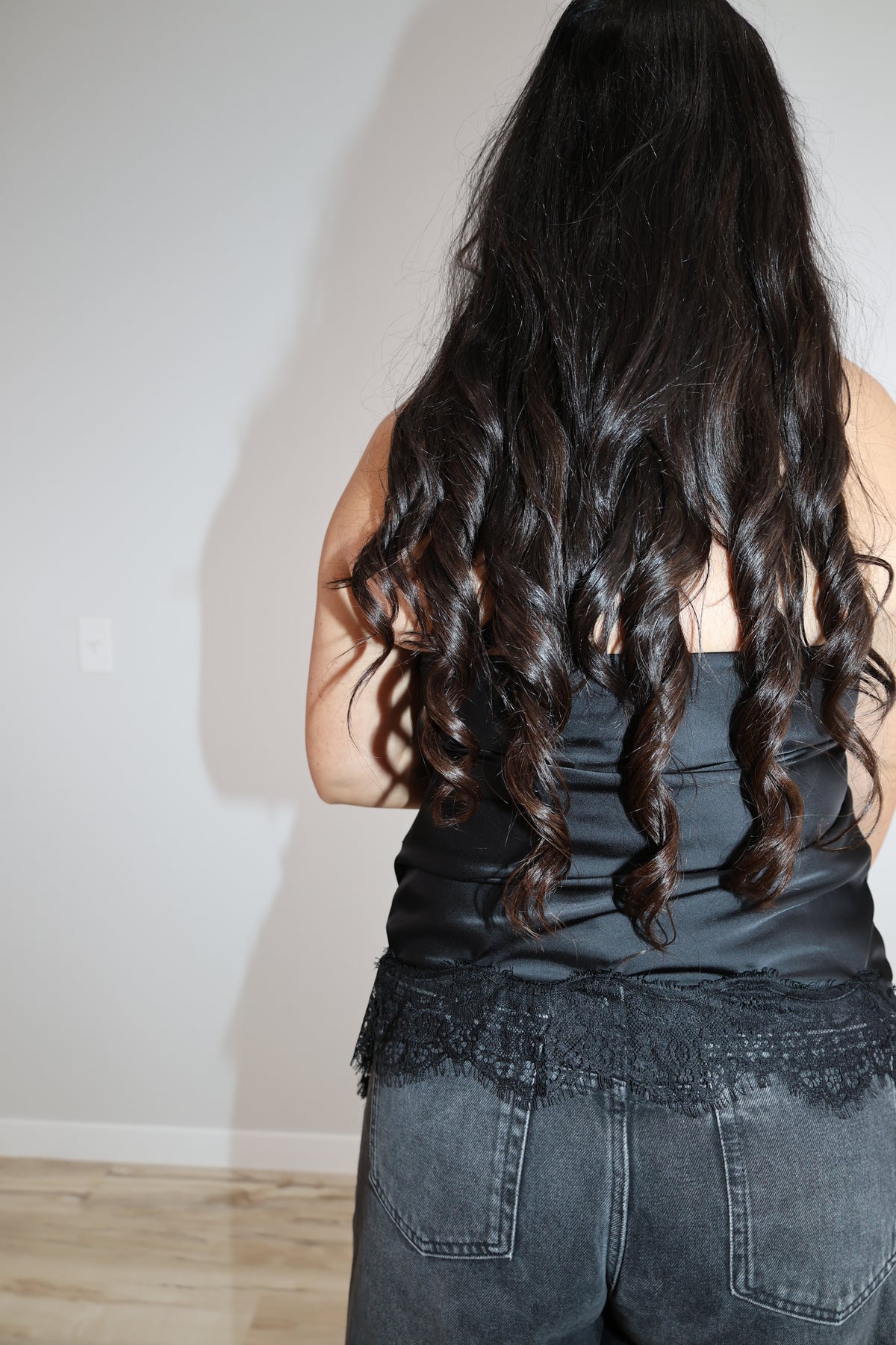 She's The One strapless lace trim top