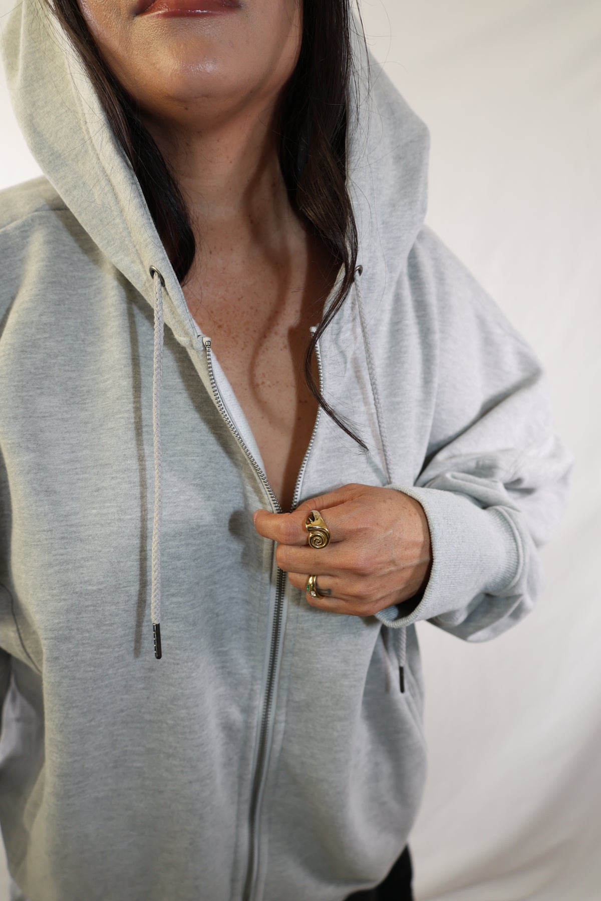 Let's Wander oversized zip up hoodie