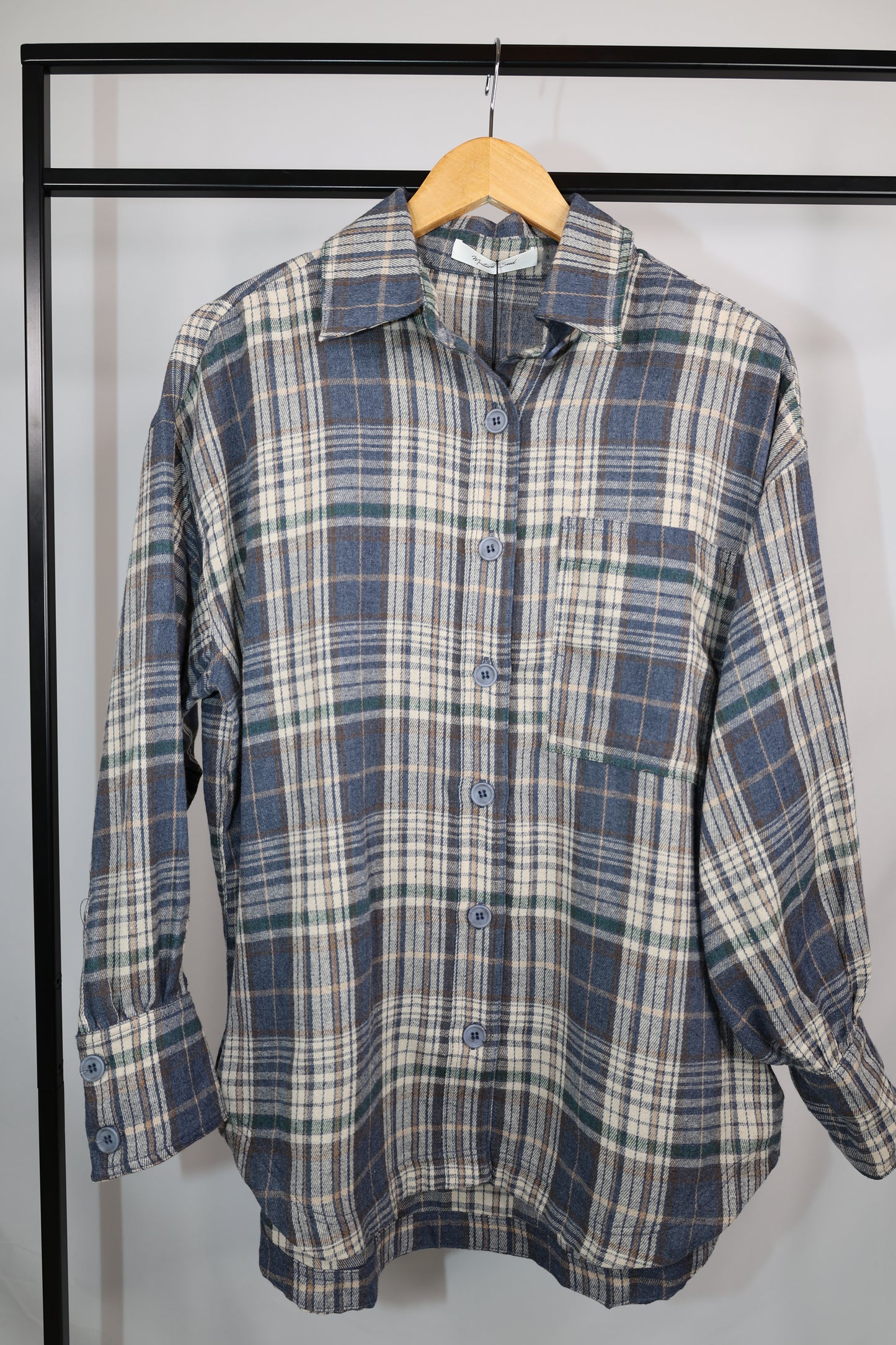 Mustard Seed - Brushed Plaid Oversized Layering Flannel