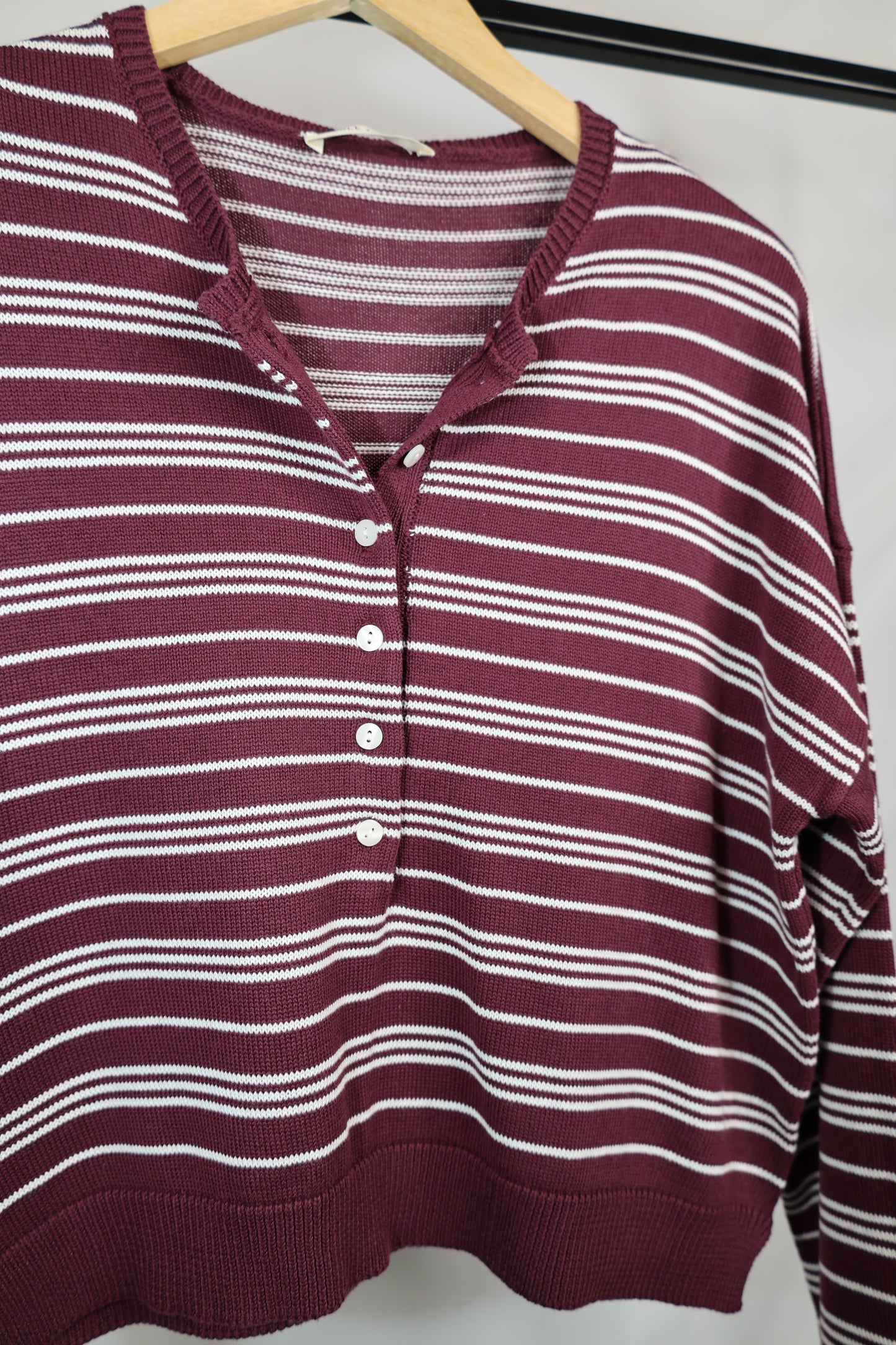 Hyfve - Striped Henley Sweater
