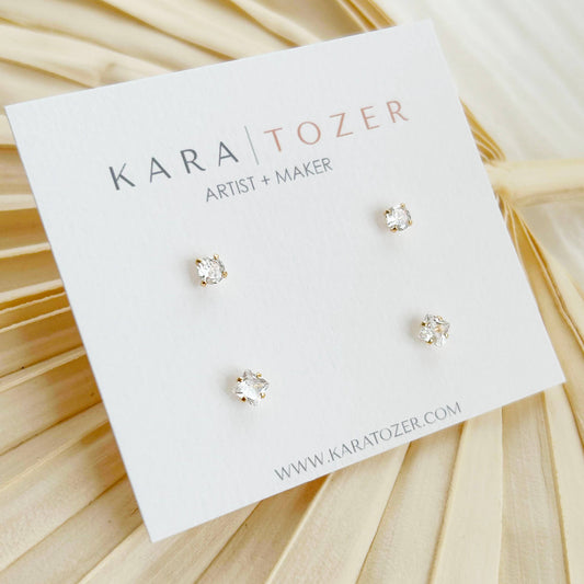 KARA | TOZER - Essential CZ Stud Set
