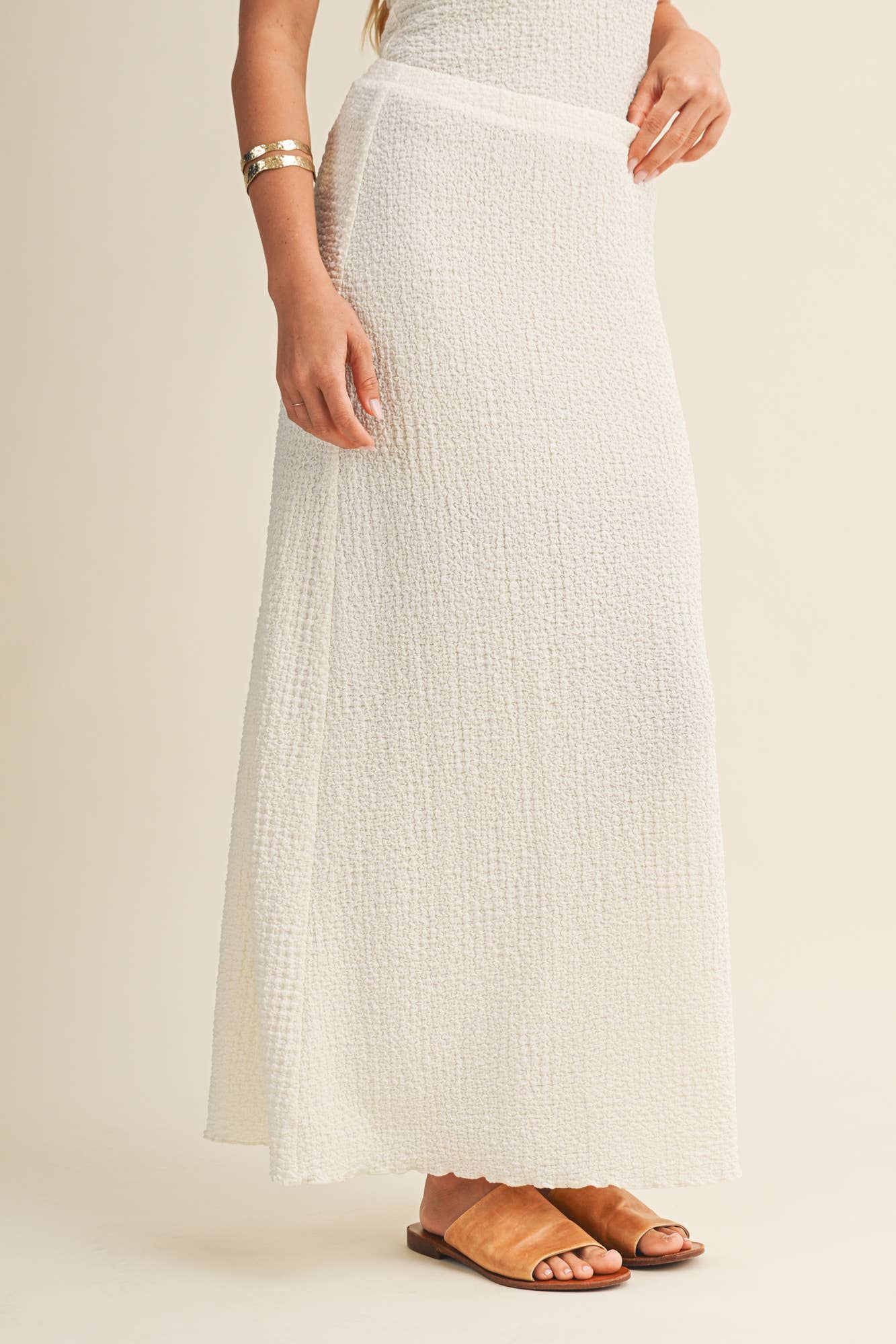 Mustard Seed - BUBBLE-TEXTURED JERSEY SKIRT