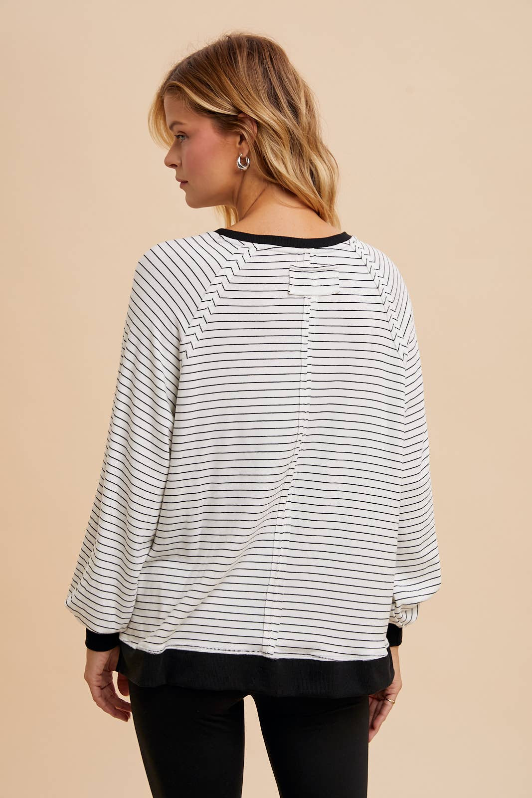 In Loom - STRIPED RAGLAN LONG SLEEVE TOP