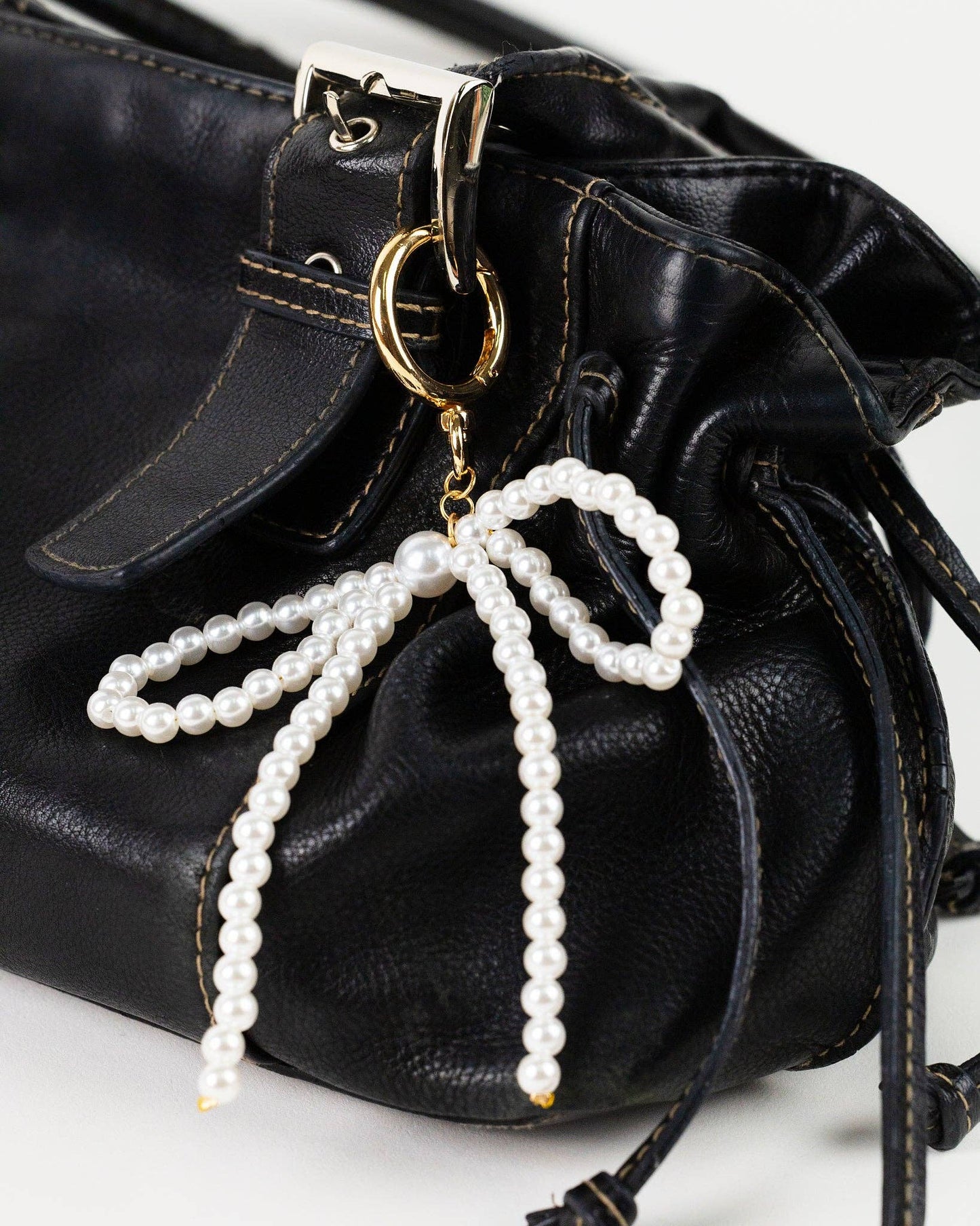 Sessori - Pearl Bead Bow Keychain Bag Charm