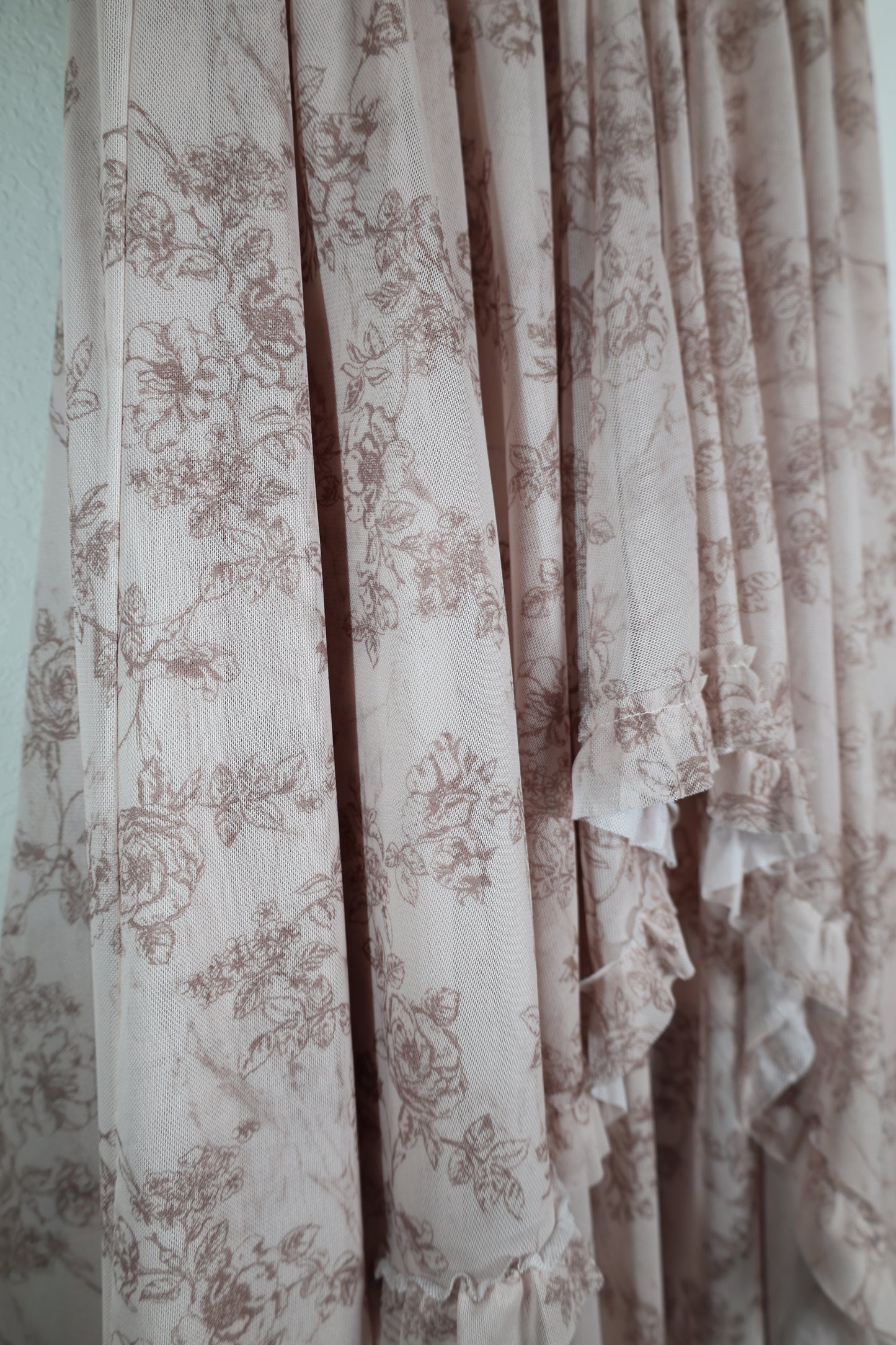 Baevely by Wellmade USA - FLORAL PRINT SHEET MIDI SKIRT