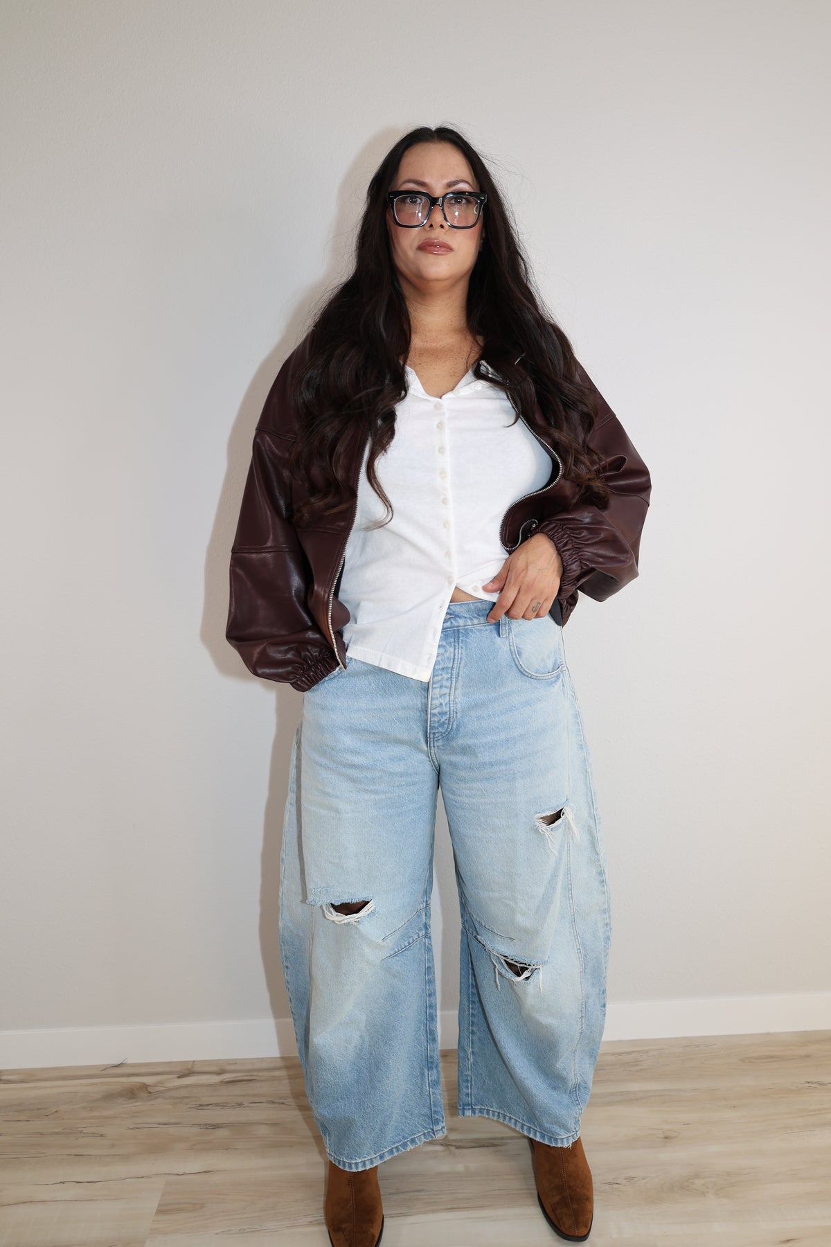 Good Luck Mid Rise Barrel Jeans