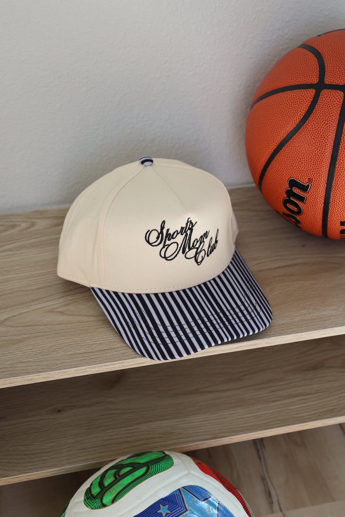 Ruby Moon - Sports Mom Club Black Striped Hat
