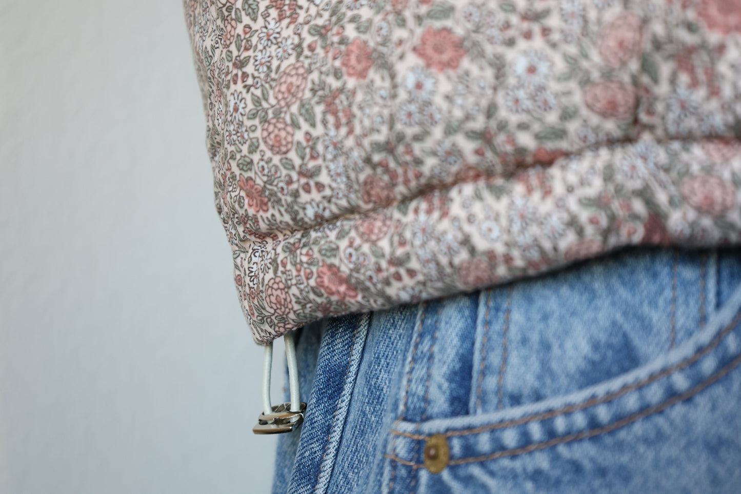 Buttermelon floral puffer vest