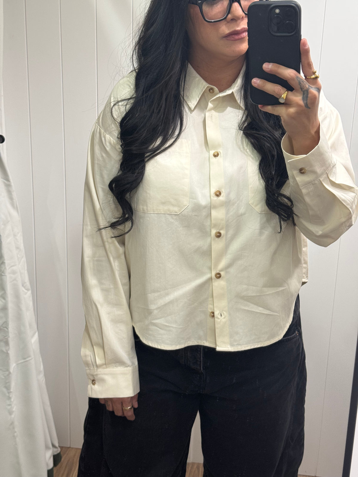 I’ll Find A Way oversized button front shirt long