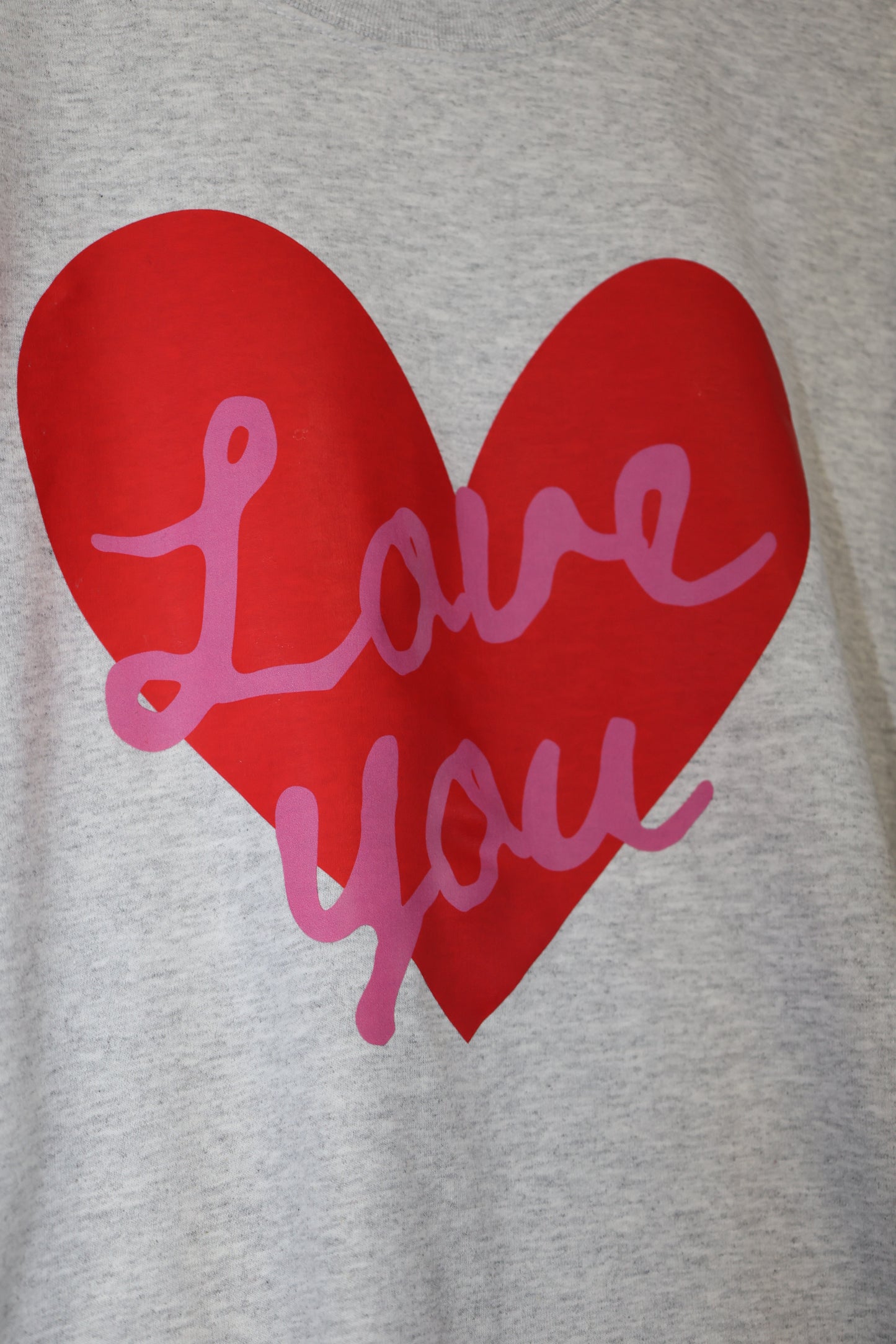 Love You Crewneck Graphic Sweatshirt