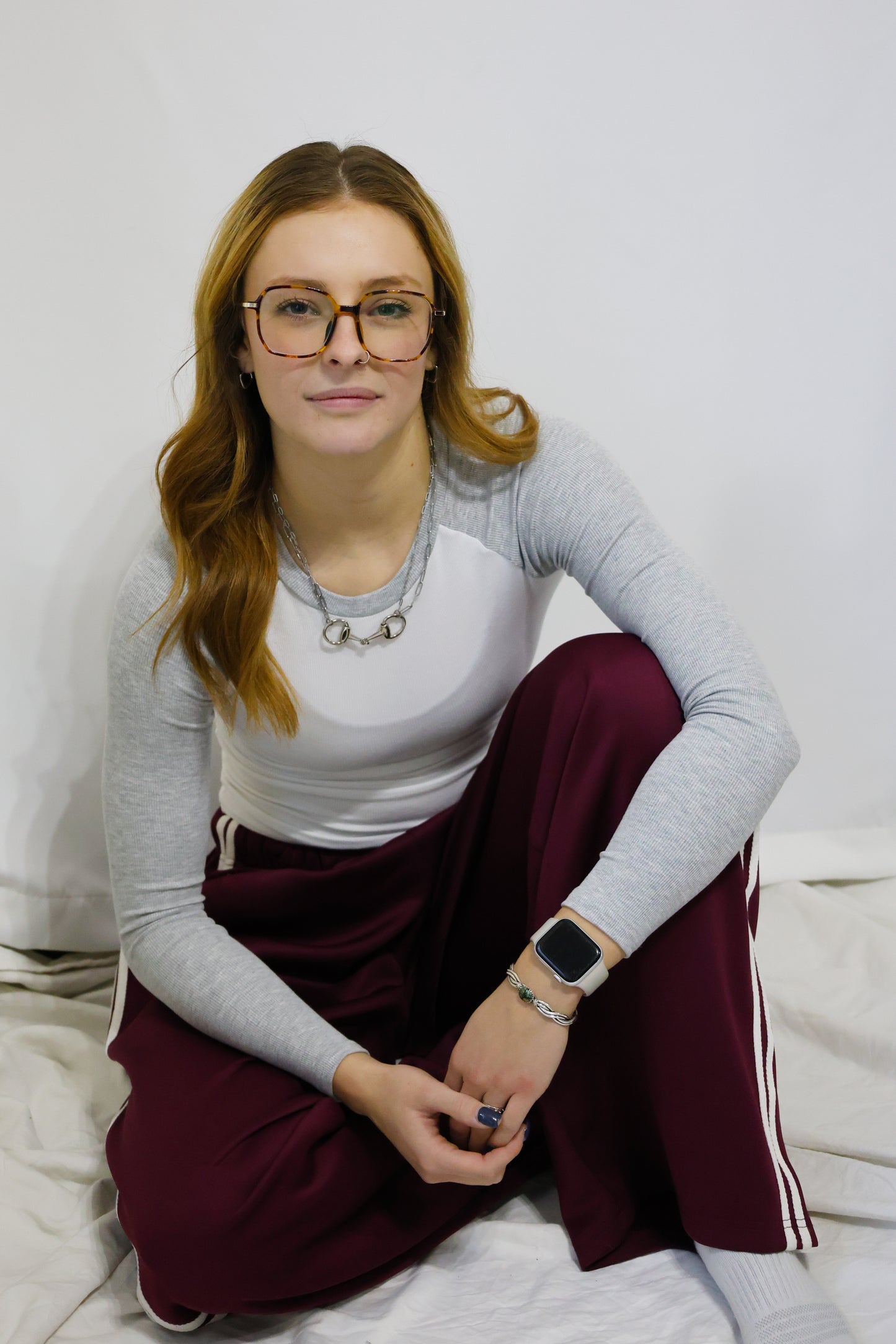 Mimosa - Wide Leg Track Pants with Side Stripes