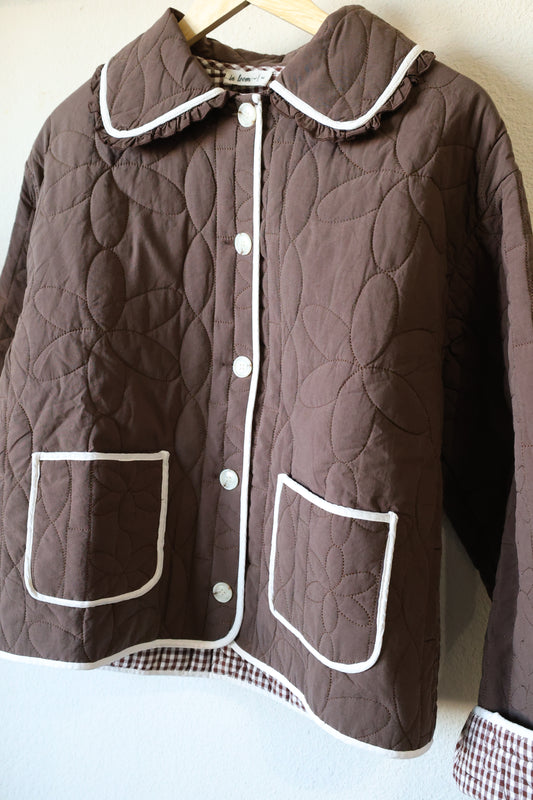 In Loom - FLORAL QUILTED COLLARED JACKET