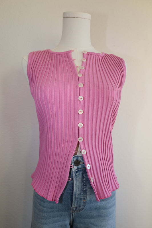 Free People Tilly Vest Pink Frosting