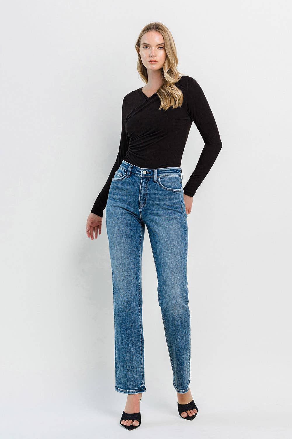 FLYING MONKEY - HIGH RISE STRAIGHT JEANS