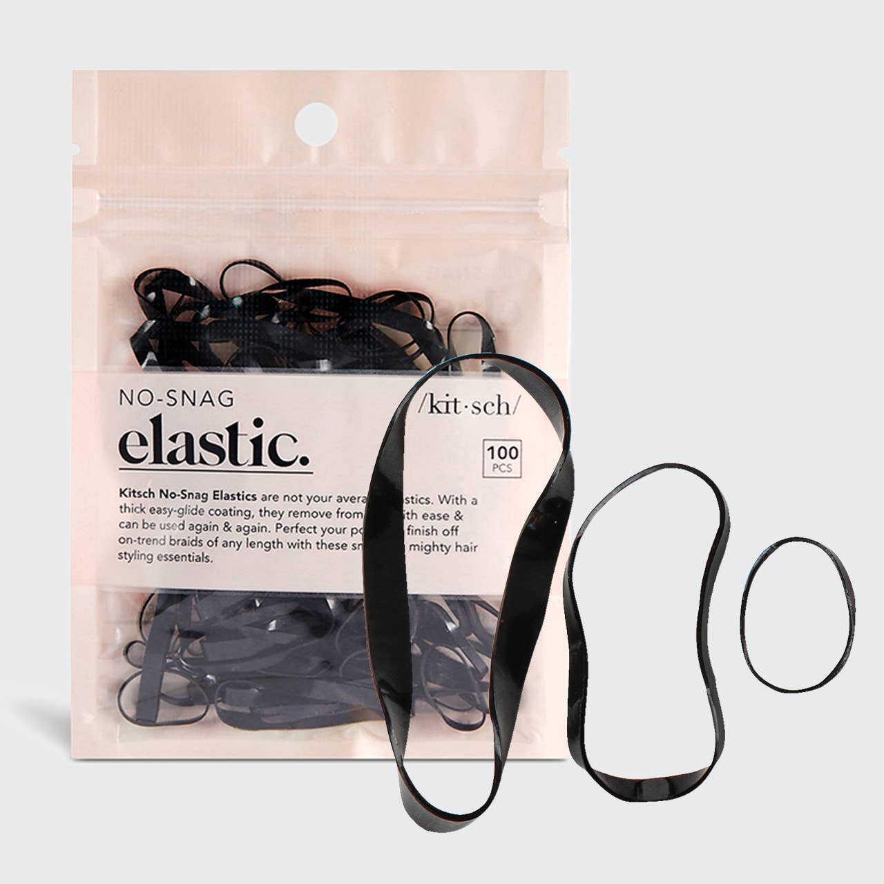 KITSCH - No-Snag Elastic 100pc - Black