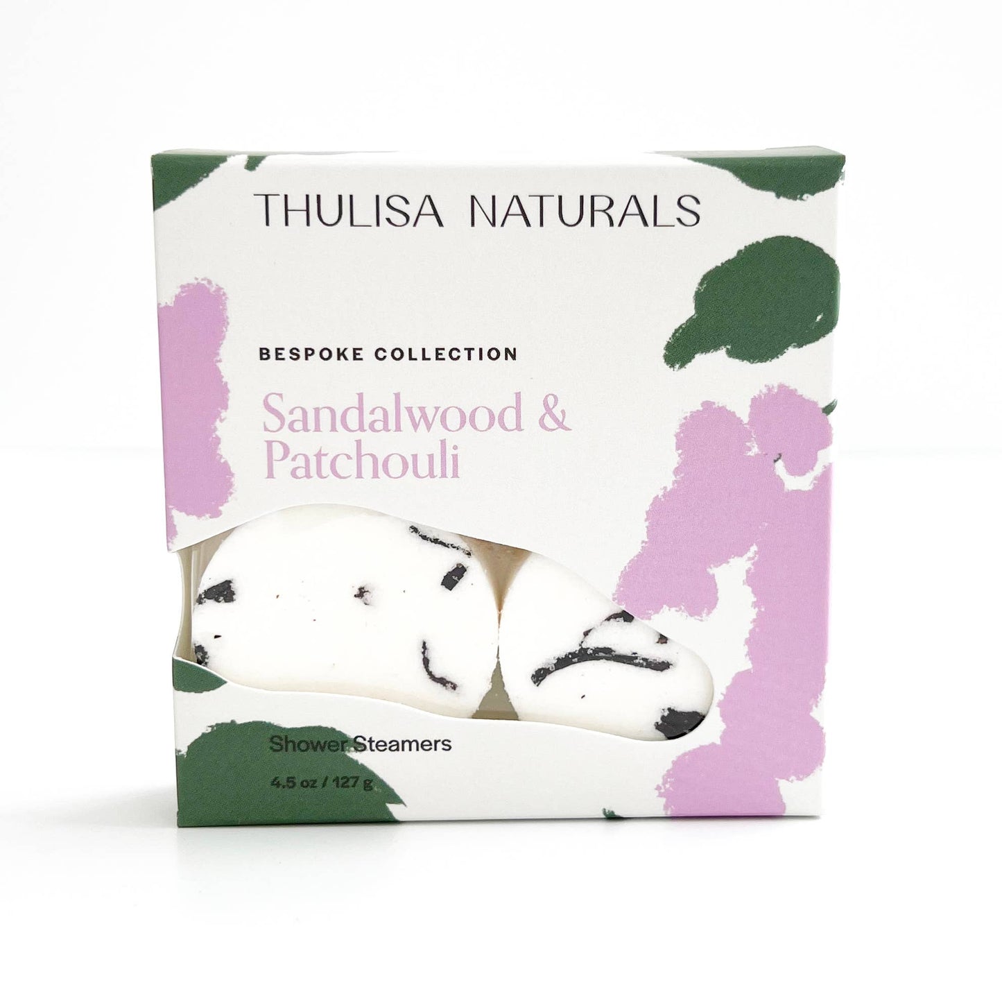 Thulisa Naturals | Bath + Body - Shower Steamers |  Sandalwood + Patchouli | 4 pack gift set