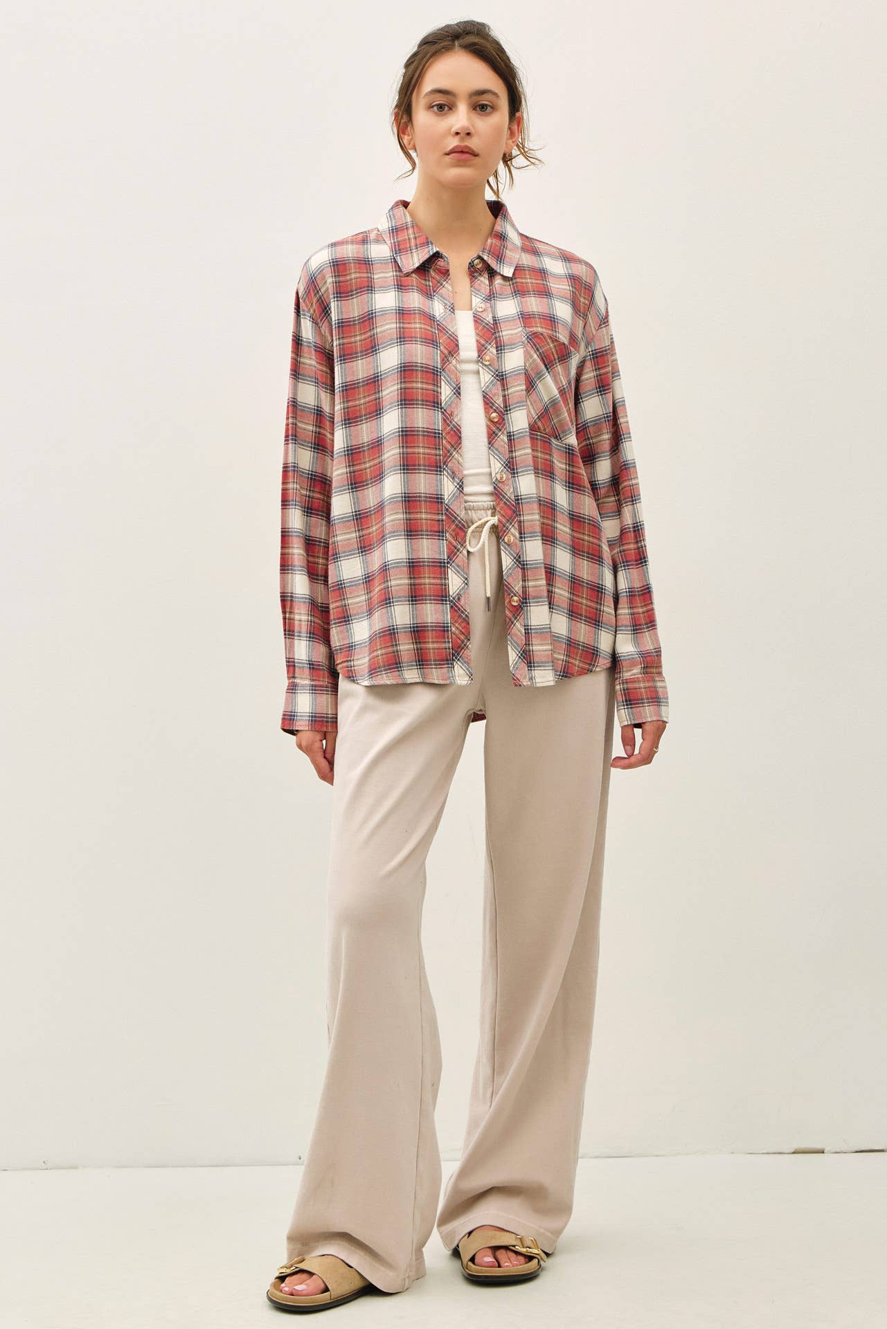 Be Cool - ROSEWOOD PLAID FLANNEL SHIRT