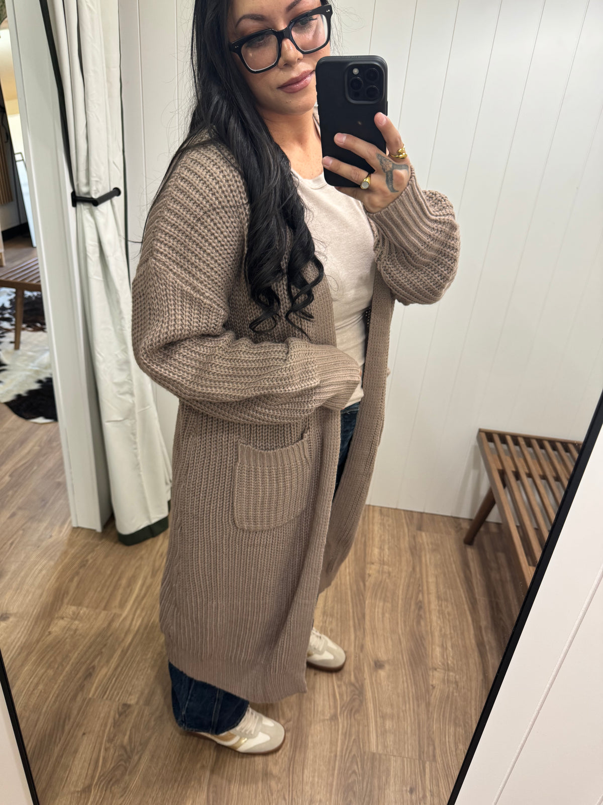 Going Nowhere maxi chunky knit duster cardigan