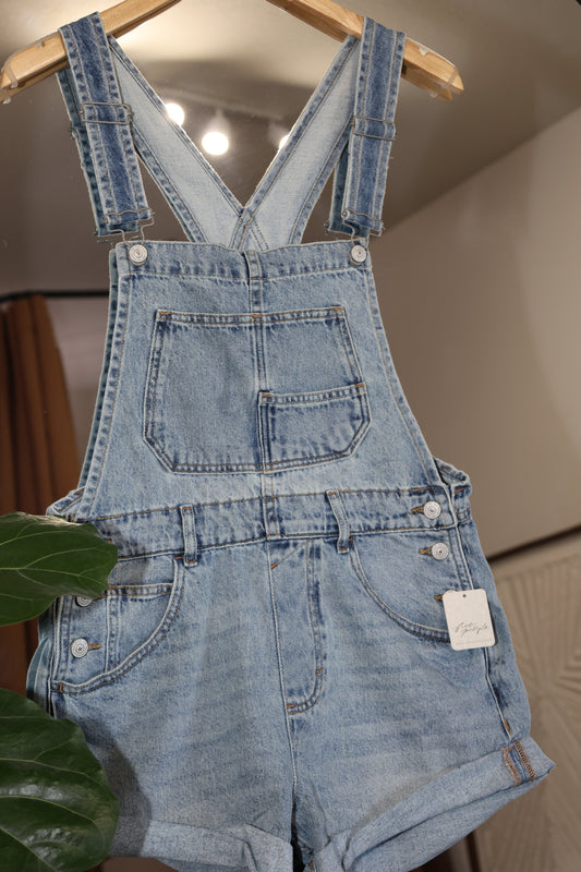 Free People Ziggy denim shortalls 