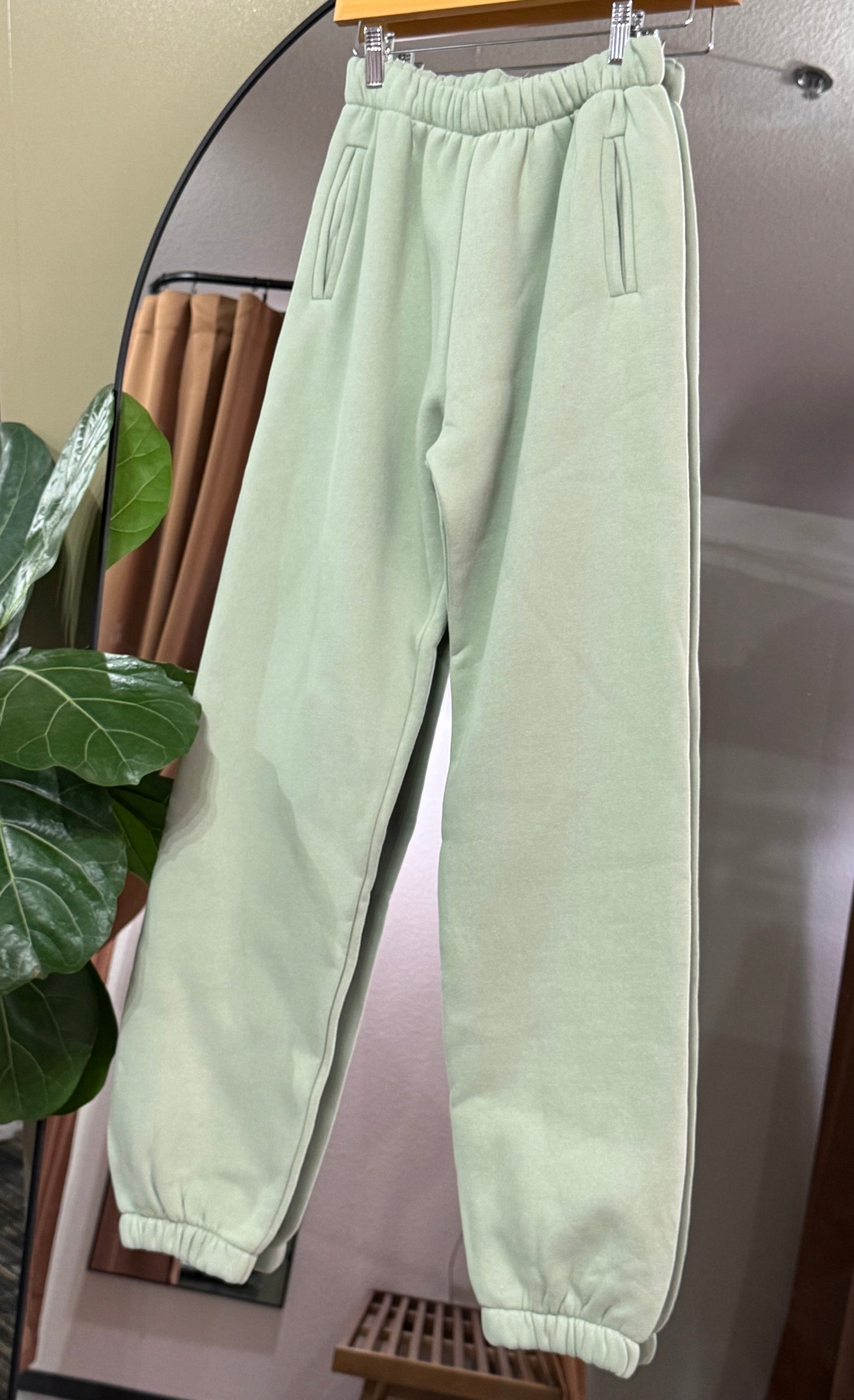 TICTOC - DOVE  Plush Fleece Lounge High Waist Sweatpants With Pockets