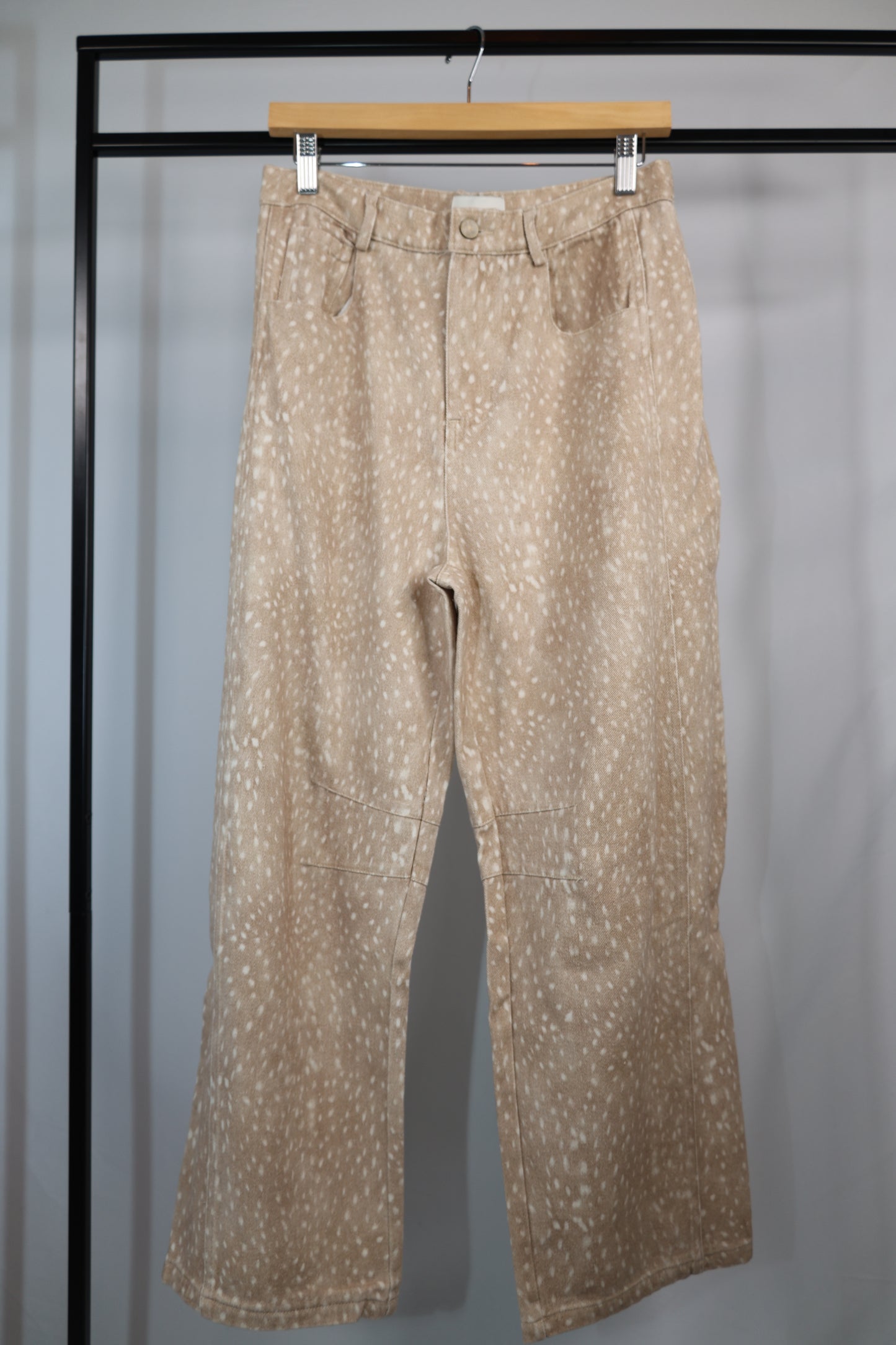 Miou Muse - Fawn Print Barrel Pants