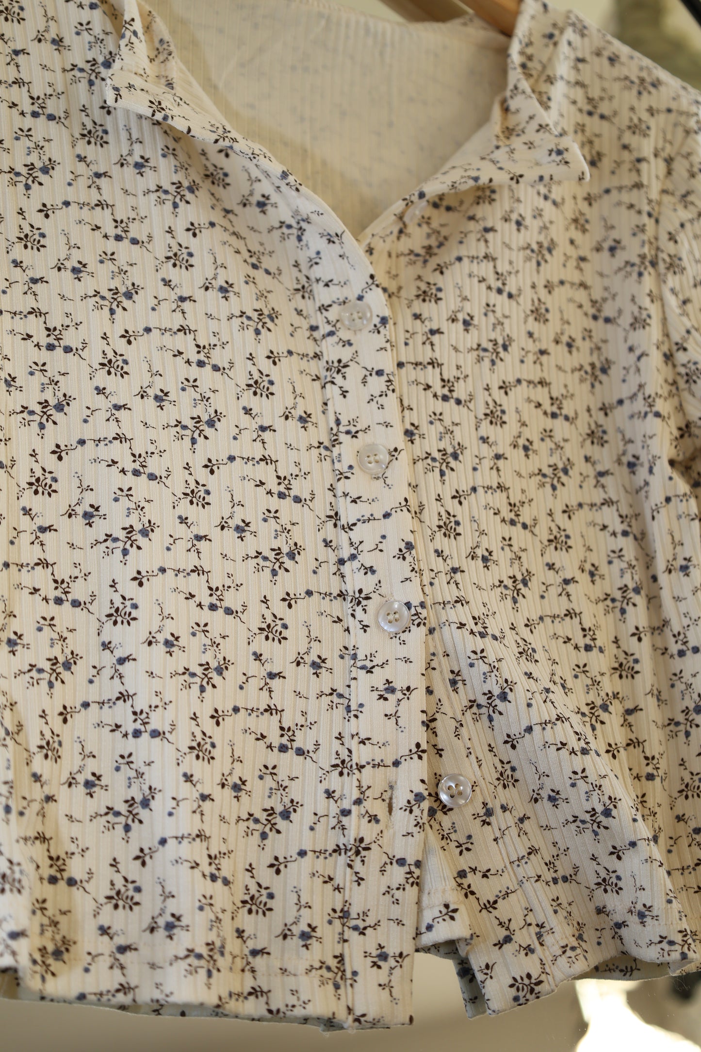 TICTOC - Lynn Floral Button-front Lounge Top