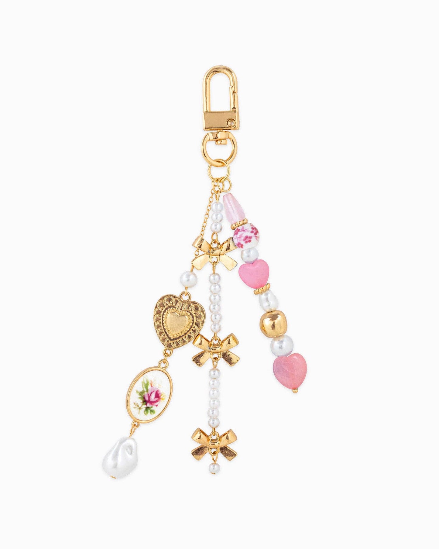 Sessori - Romantic Ceramic and Bow Charm Bag Charm