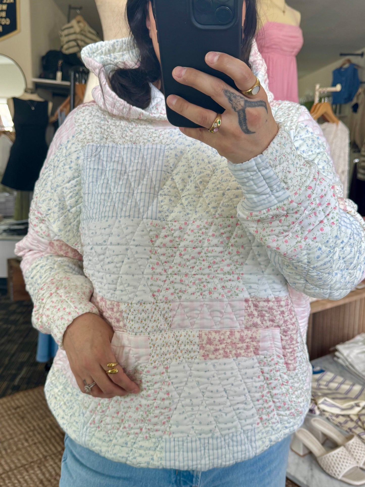 Sunkissed Coconut - Quilted Pastel Hoodie