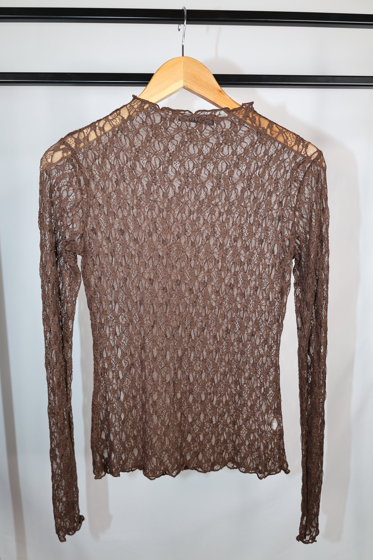 Hyfve - Chocolate Lace Mockneck Shirt