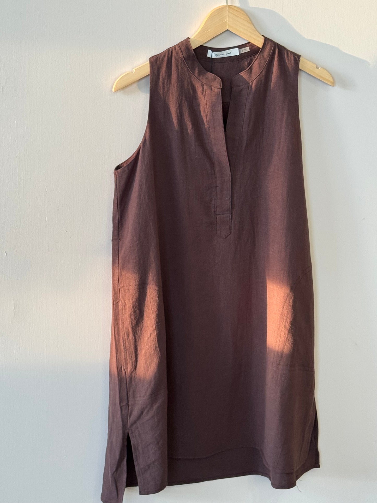 Mustard Seed - Brown Sleeveless Dress w/ Pockets