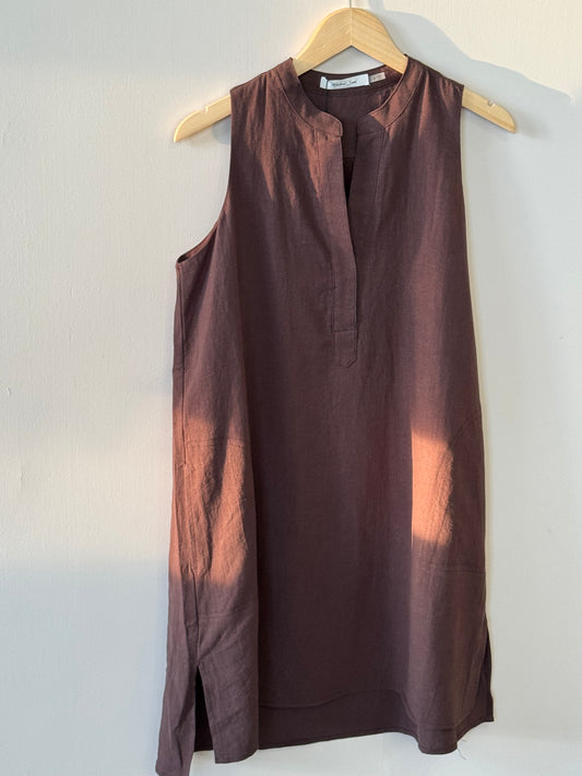 Mustard Seed - Brown Sleeveless Dress w/ Pockets