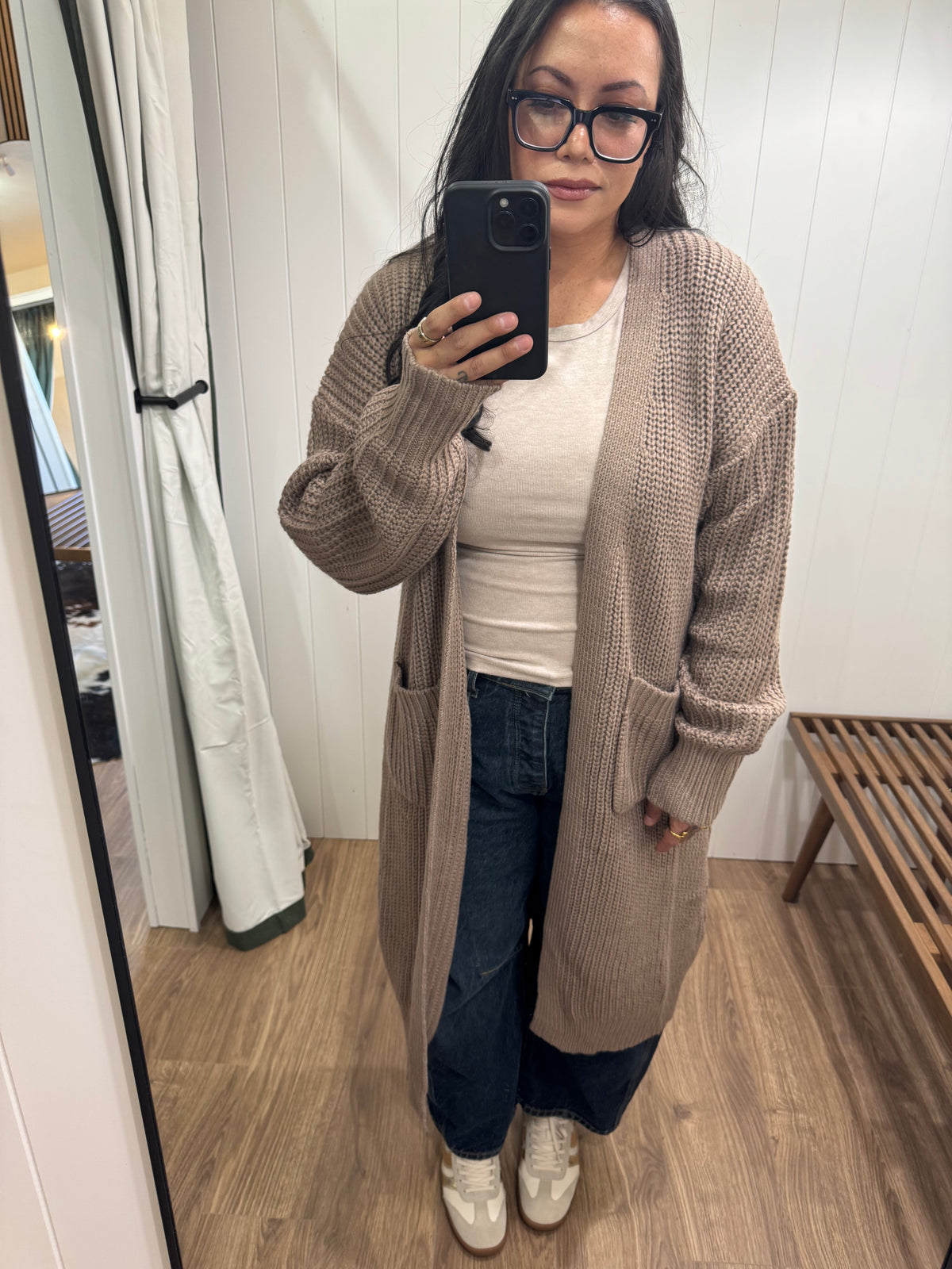 Going Nowhere maxi chunky knit duster cardigan