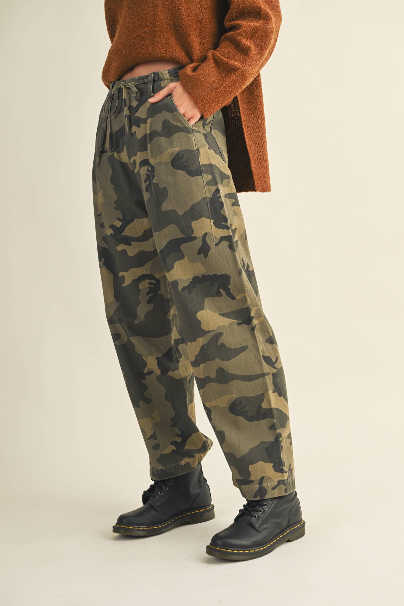 Mustard Seed - FRONT TIE CAMO PANTS