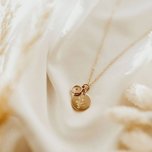 Mauve Jewelry Co. - Wildflower Necklace with Mustard Seed