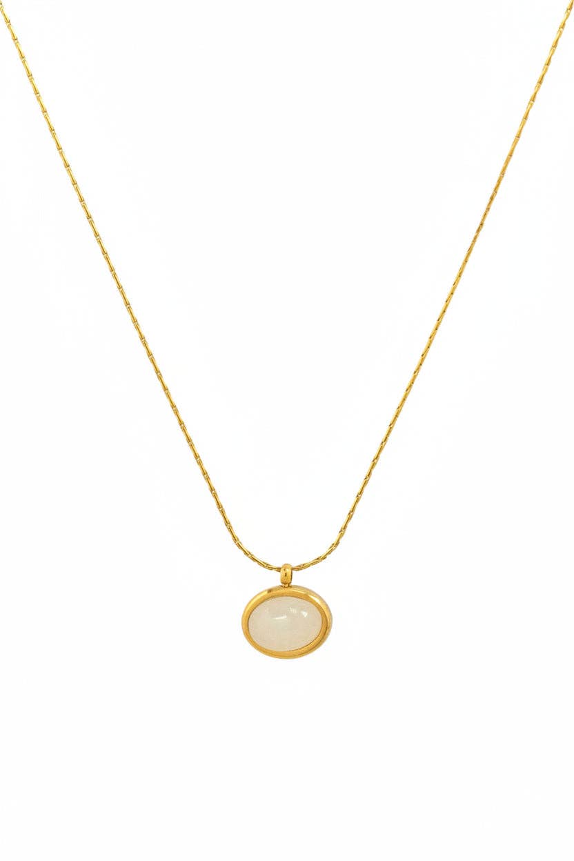 Cat’s Eye Mini Oval Glow Pendant Necklace
