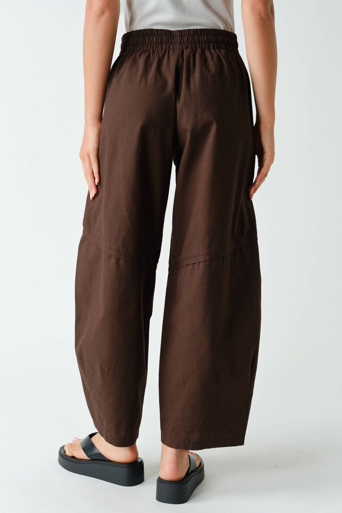 Mono B - Ember Cotton Barrel-Leg Utility Pants