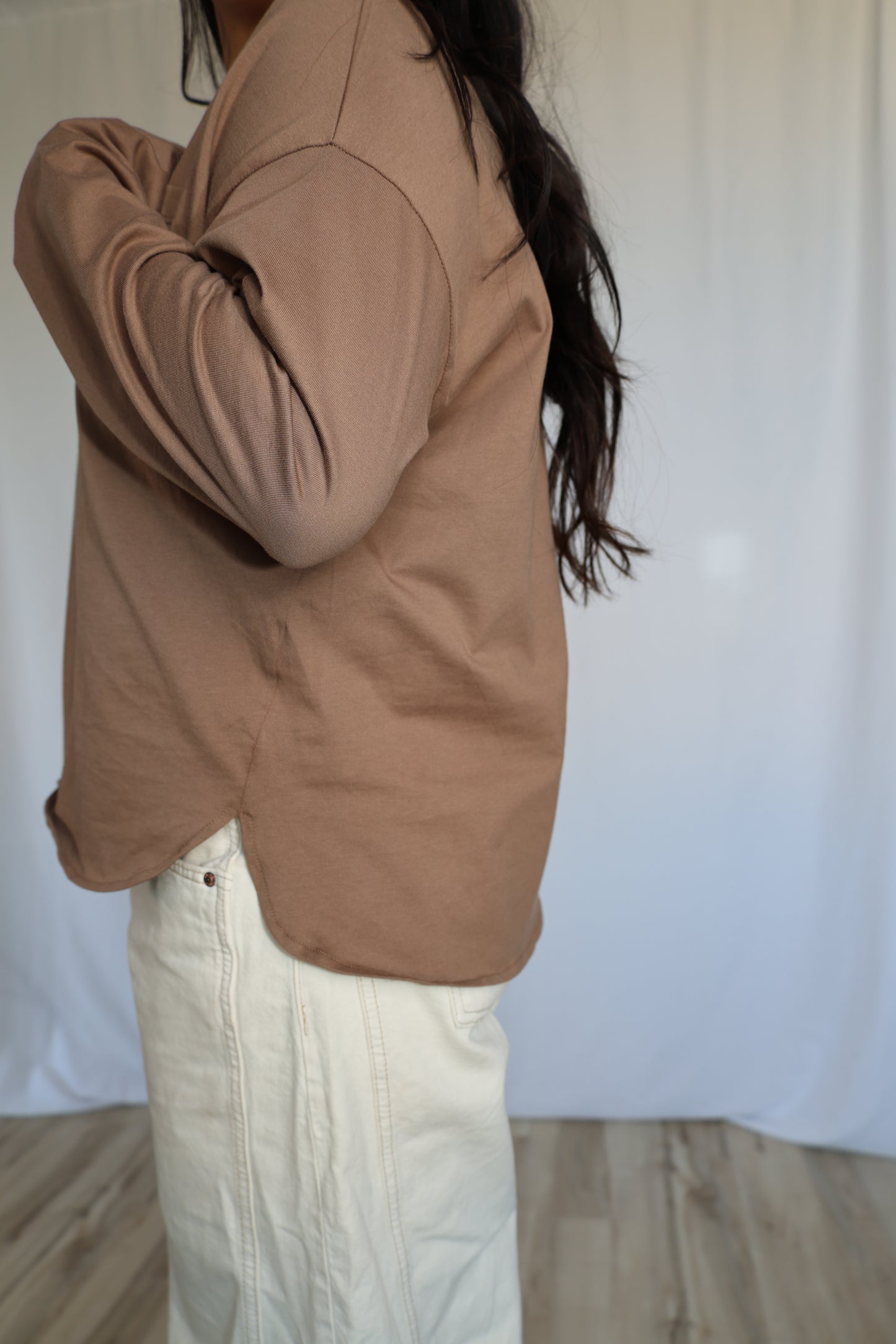 That's Facts oversized boxy long sleeve tee