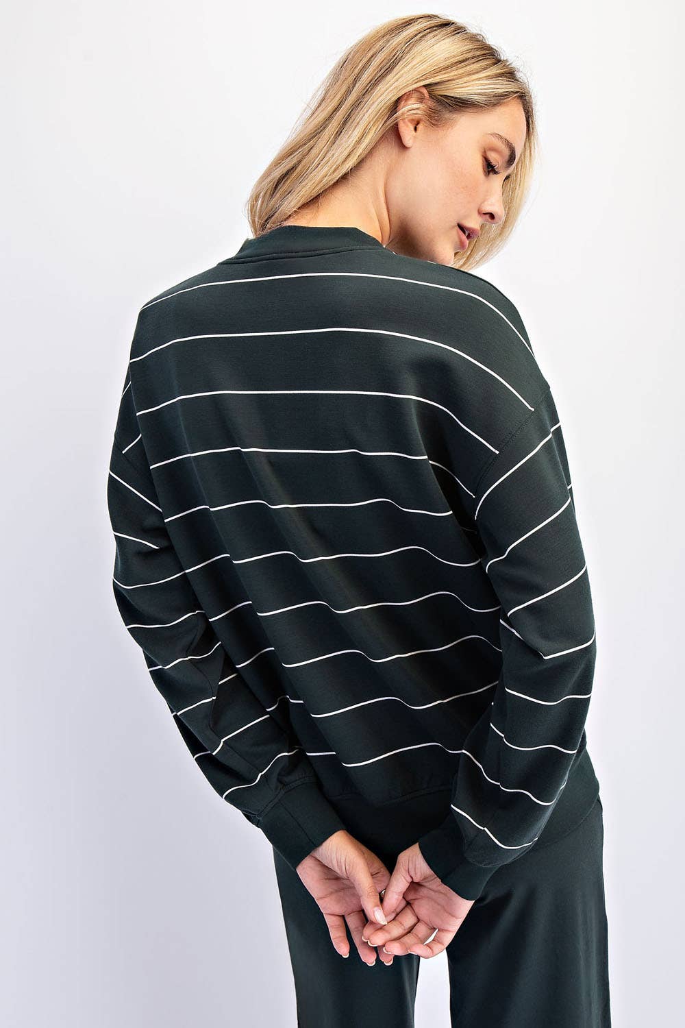 Rae Mode - MODAL SCUBA STRIPE CREW NECK TOP