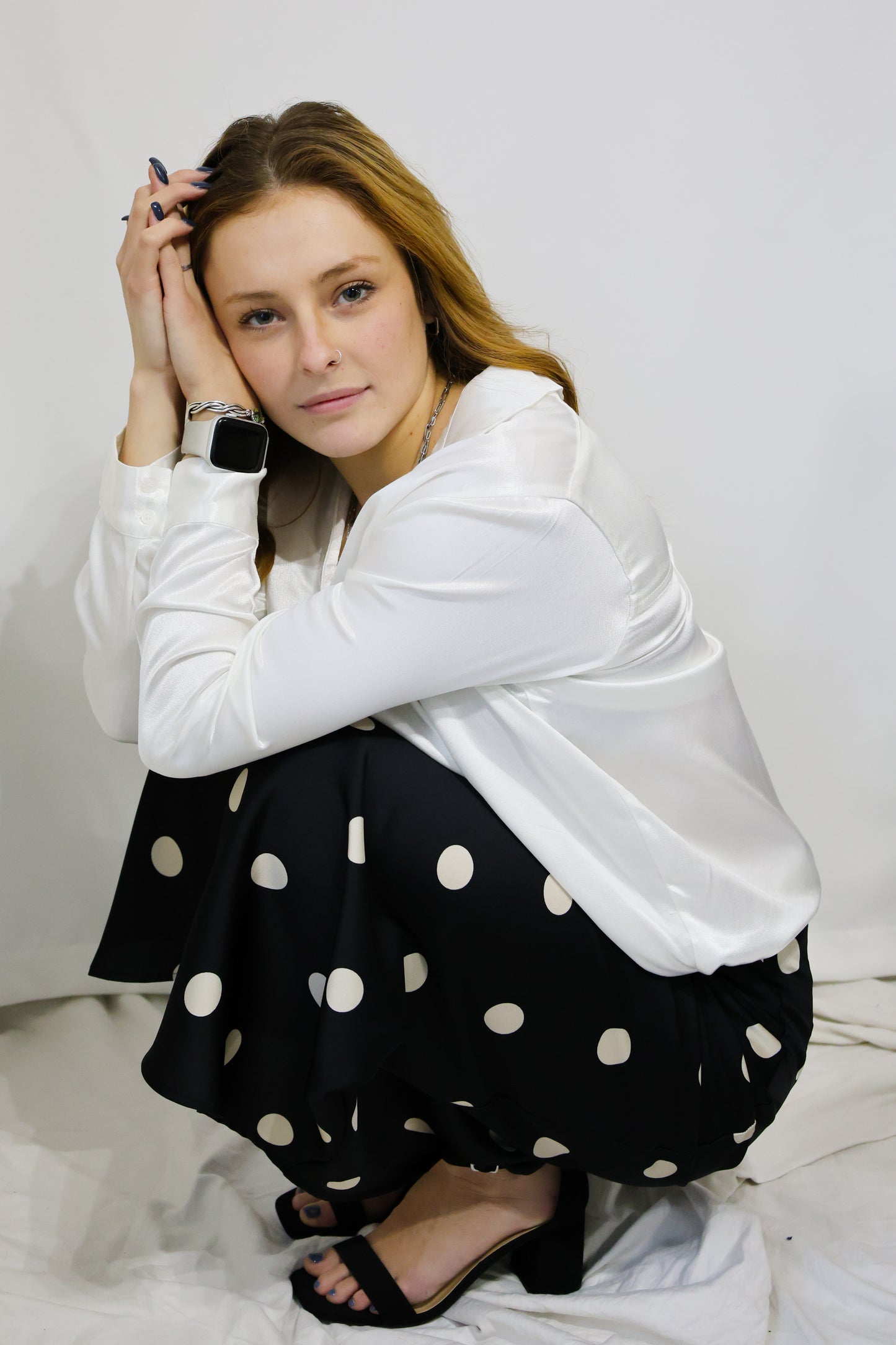 Dress Forum satin feel long sleeve top