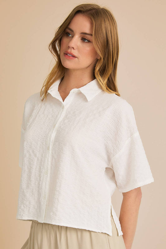 GILLI - BUTTON UP SHORT SLEEVE SHIRT