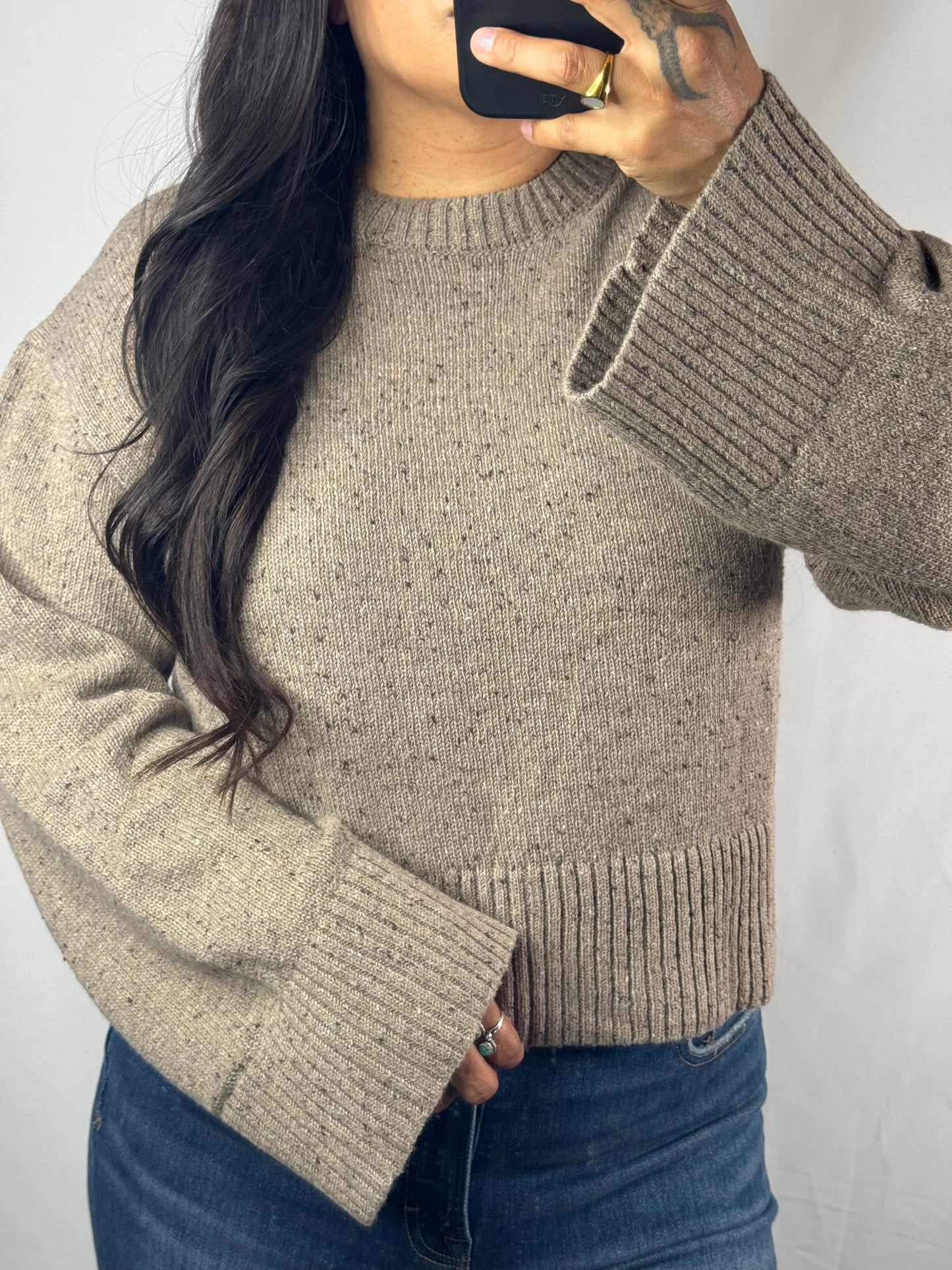 Let's Get Coffee sprinkled effect sweater