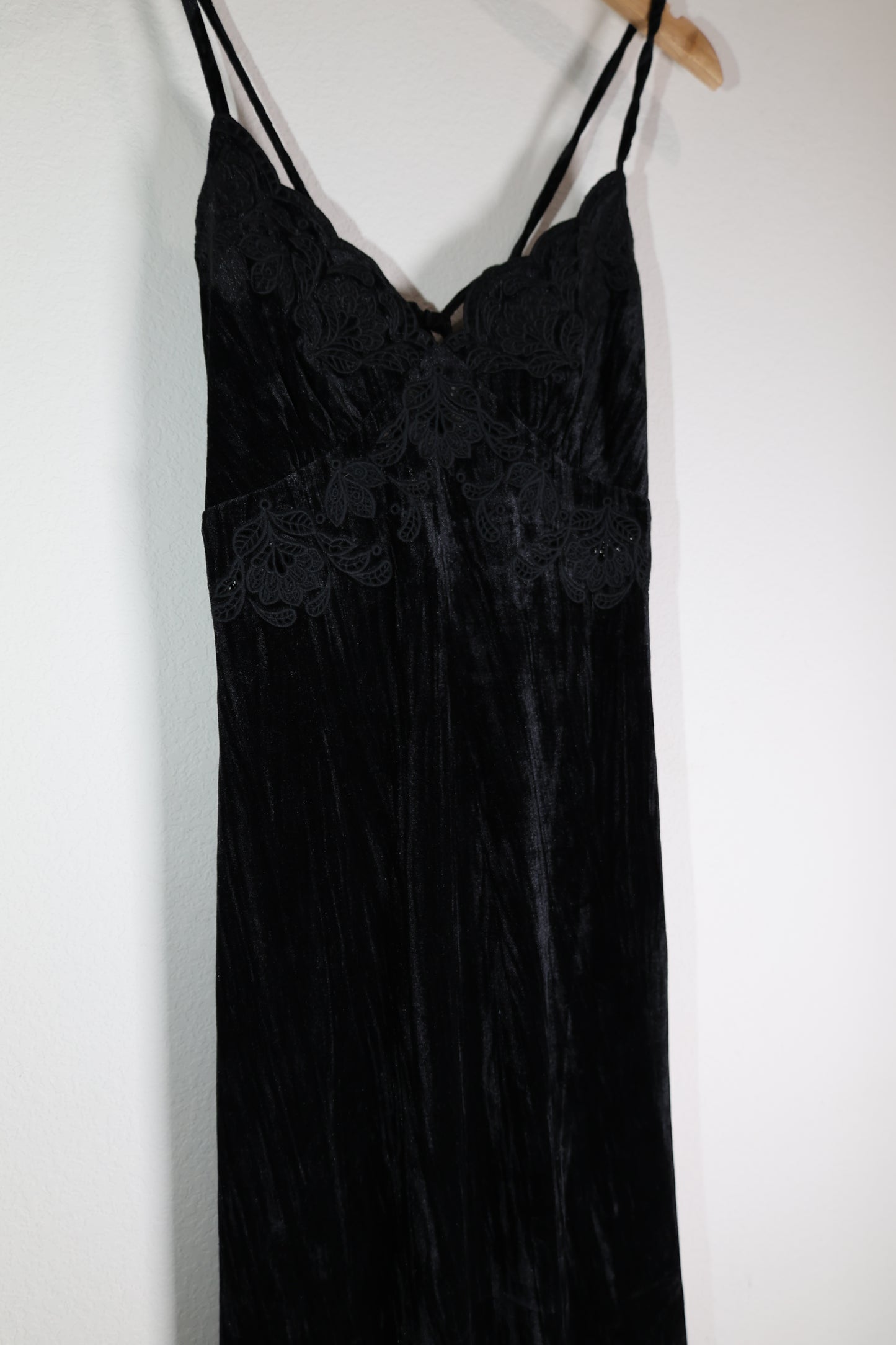 Lovestitch - Spaghetti Strap Embroidered Maxi Dress