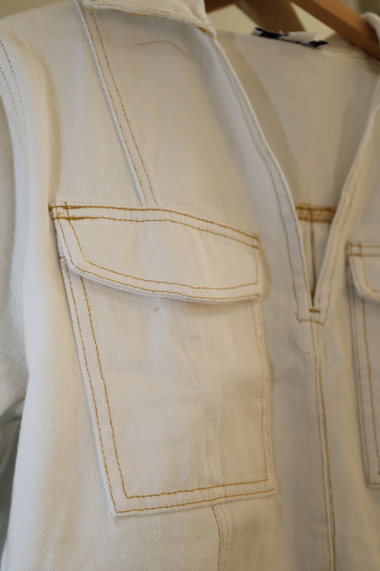 HYFVE - Denim V-Neck Cropped Top